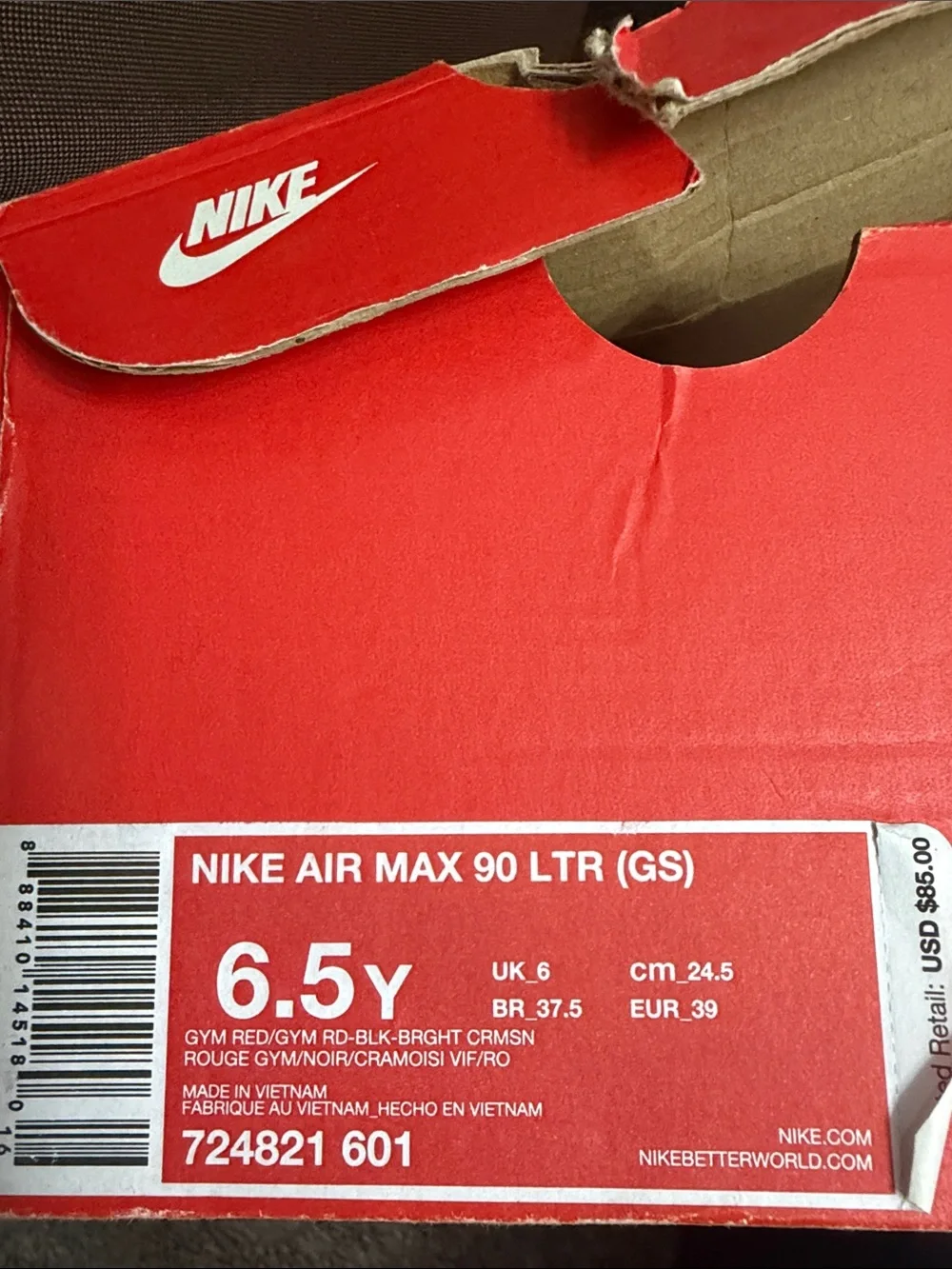 Nike Kids Air Max Sneakers - Red & Black